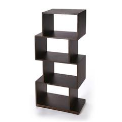 Stockholm 4 Shelf 21.5"W Etagere Bookshelf, Dark Brown