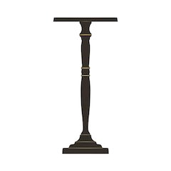 Round Metal End Table, Distressed Traditional Side Table for Living Room
