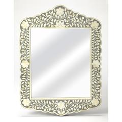 Vivienne Bone Inlay Wall Mirrored, Gray