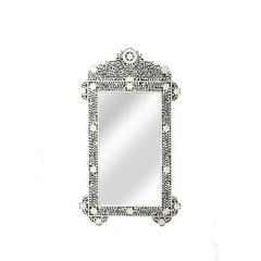 Vivienne Crown Bone Inlay Wall Mirrored, Black and White