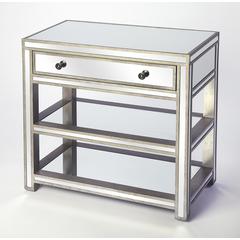Miranda Mirrored Console Table, Gold, Silver