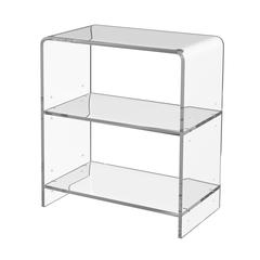 Crystal Clear 2 Shelf Acrylic Bookcase, Clear
