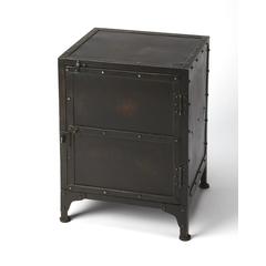 Owen Industrial End Table, Black