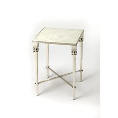 Darrieux Marble Side Table, Silver