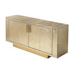 Gold Buffet Cabinet with Storage – Elegant Sideboard Cabinet for Dining