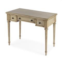 Edmund 38" Writing Desk with Storage, Beige