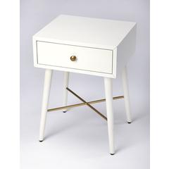 Delridge & End Table, White