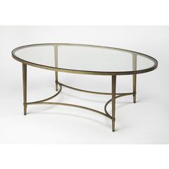 Monica Oval Coffee Table, Gold