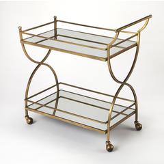 Graci Antique Bar Cart, Gold