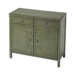 Green Accent Cabinet – Wood Cabinet for Bedroom or Living Room Décor