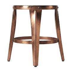 Backless Bar Stool with Round Seat, Industrial Counter Stool for Kitchen Bar