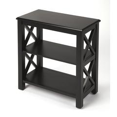 Vance 2 Shelf 22"W Bookcase, Black