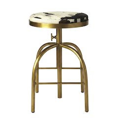 Swivel Adjustable Counter Stool, Industrial Round Bar Stool for Kitchen