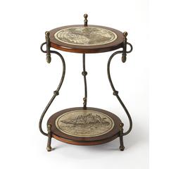 Magellan Round 23"W Side Table, Multi-Color