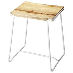 Parrish Wood & Metal 21.5" Counter Stool, White