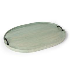 Dubois Solid Wood Serving Tray, Green