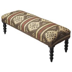 Navajo Jute Upholstered 48"W Bench, Assorted