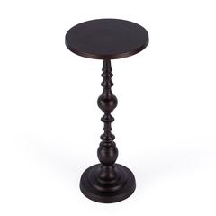 Darien Outdoor Round Pedestal Side Table, Bronze
