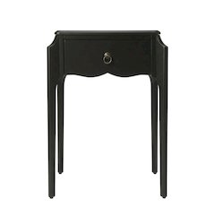 1-Drawer Nightstand with Distressed Finish, Transitional Bedside Table
