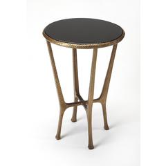 Flavio Metal & Stone Side Table, Multi-Color