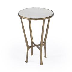 Switlania Marble Side Table, Gold