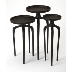Franco Scatter Table Set of 3, Black