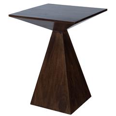 Titus Modern End Table, Dark Brown