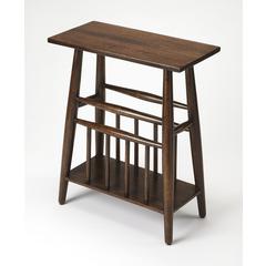 Bowen Solid Wood Magazine Table, Dark Brown