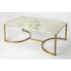 Corsini  Marble & Metal Coffee Table, Multi-Color