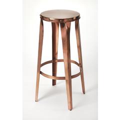 Butler Ulrich Copper Backless Bar Stool