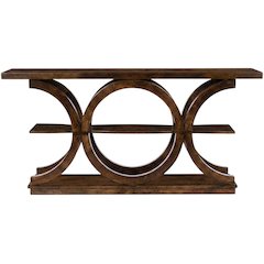 Rustic Console Table with Distressed Finish, Modern Entryway Sofa Table