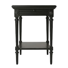 Rectangular End Table, Traditional Wood Accent Side Table for Living Room