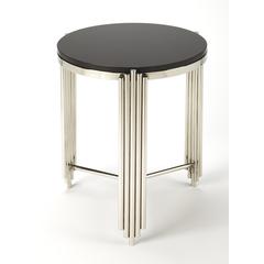 Khalifa Granite End Table, Black