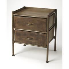 Cameron Industrial Chic Side Table, Bronze