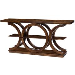 Stowe Rustic Console Table, Medium Brown
