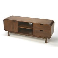 Drayton Modern Wood 49.5" TV Stand, Medium Brown