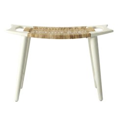 Distressed Wood Accent Stool, Coastal Style Accent Seating for Living Room