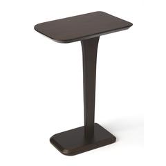 Patton  Pedestal Side Table, Dark Brown