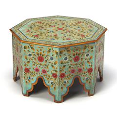 Priya Hand Painted Coffee Table, Green