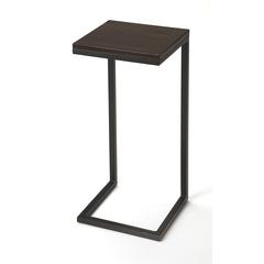 Kilmer Wood & Metal Finsih Side Table, Dark Brown
