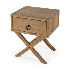 Lark Natural Wood End Table, Light Brown