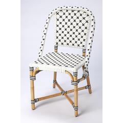 Tenor & Rattan Side Chair, White