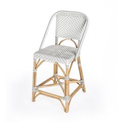 Solstice Rattan 25" Counter Stool, Gray