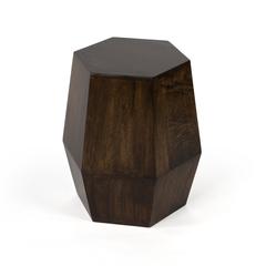 Gulchatai Wood Finish Side Table, Dark Brown
