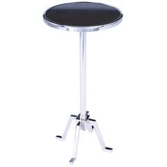 Sash Metal & Marble Side Table, Silver