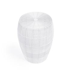 Bellarose  Metal Side Table, White