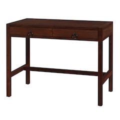 Lark 40 in. W Rectangular Wood 2 Drawer Writing Desk, Medium Brown