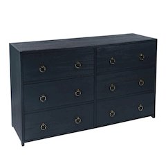 Navy Wood Dresser – 6 Drawer Dresser for Kids Bedroom or Guest Room