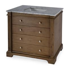 Hanson 36" Single Bathroom Vanity Set, Medium Brown