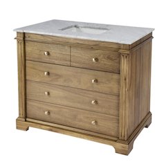 42 Inch Bathroom Vanity with Top – Light Brown Vanity Cabinet Design